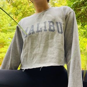 Brandy Melville Malibu cropped sweatshirt